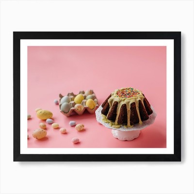 Ostern Bundt Kuchen 2 Kunstdruck gerahmt Wandbild Poster Leinwanddruck Bild