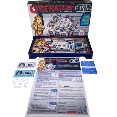 Hasbro Operation Star Wars Edition R2-D2 C3-PO Silly Geschicklichkeitsspiel siehe Beschreibung