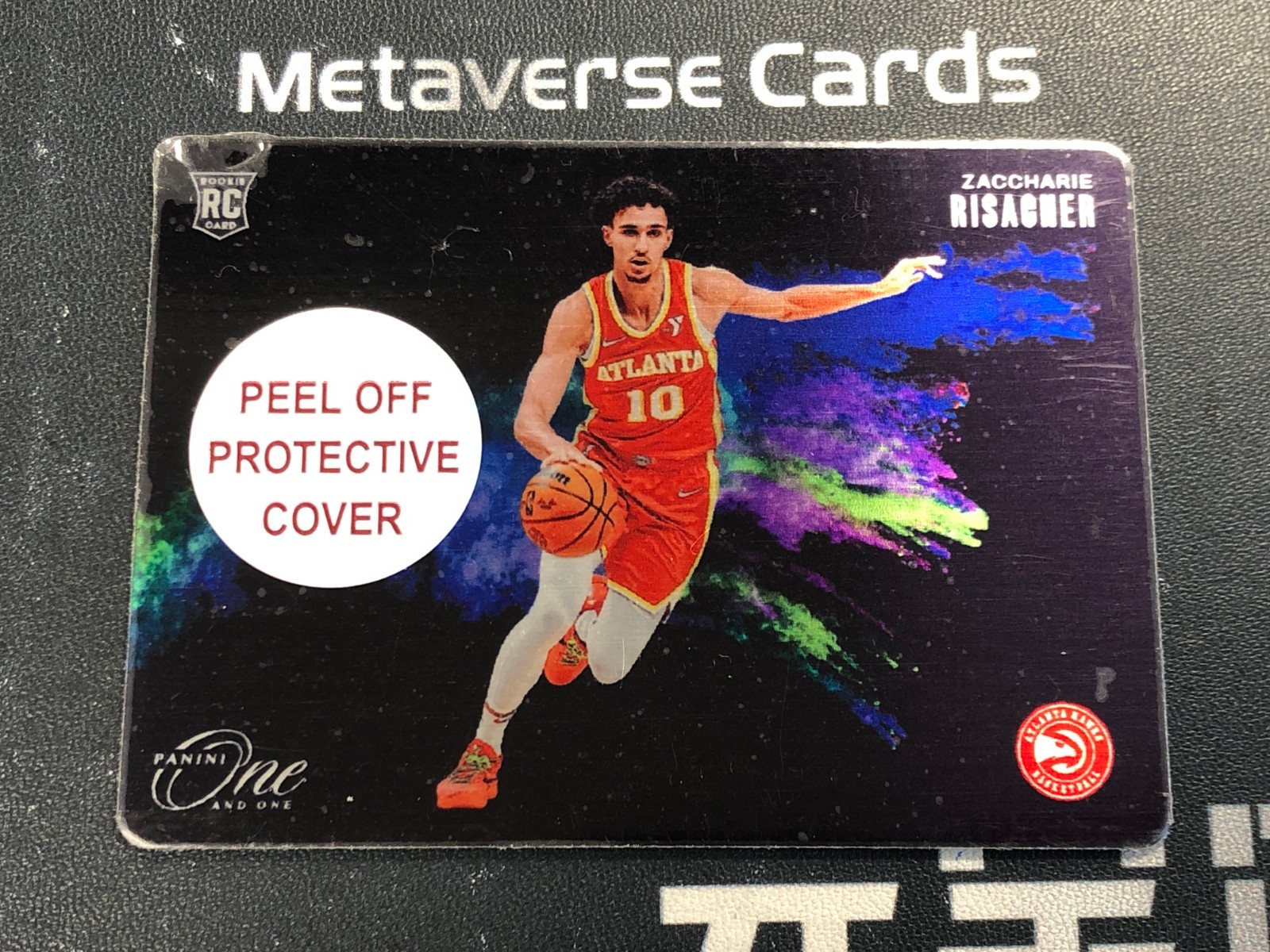 2024-25 Panini One and One Black Color Blast #1 RC Zaccharie Risacher RARE SP