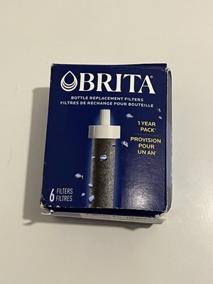 Brita Water Bottle Replacement Filters  1 Year Pack (6-Count) New Open Box