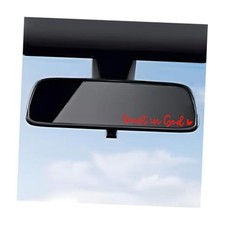 Trust in God Rearview Mirror Decals, Automotive Vinyl Rear View 2PCS Red