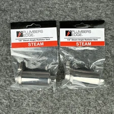 Plumbers Edge 1/8 in. IPS Angled Radiator Vent Valve Steam Lot of 2