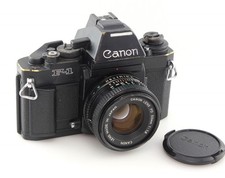 Canon New F-1 Body + AE Finder FN, with 50mm F/1.8 Lens - serviced but well u...