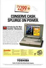 Toshiba Satellite Notebooks Vintage Print Ad 1995