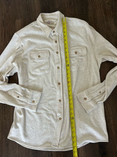 Faherty Shirt Mens XL Off White Legend Sweater Long Sleeve MINT Button Up - Picture 6 of 7