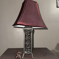 Table Metal Lamp With Shade And Bulb