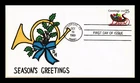 DR JIM STAMPS US COVER CHRISTMAS SLEIGH FIRST DAY ISSUE RH HAND COLORED CACHET