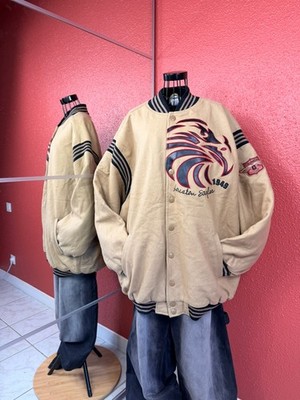 Houston Eagles College Jacke 1949 Negro Leagues Headgear 3XL beige vintage