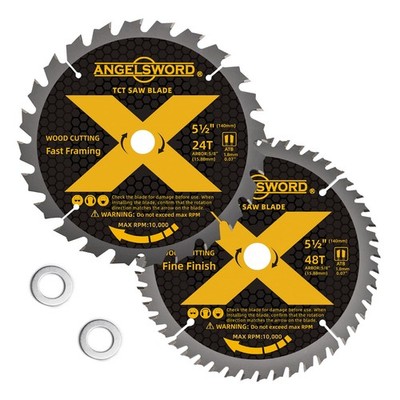 5-1/2 Inch Circular Saw Blade 24T for Framing&48T for Fine Finish Wood Cuttin...