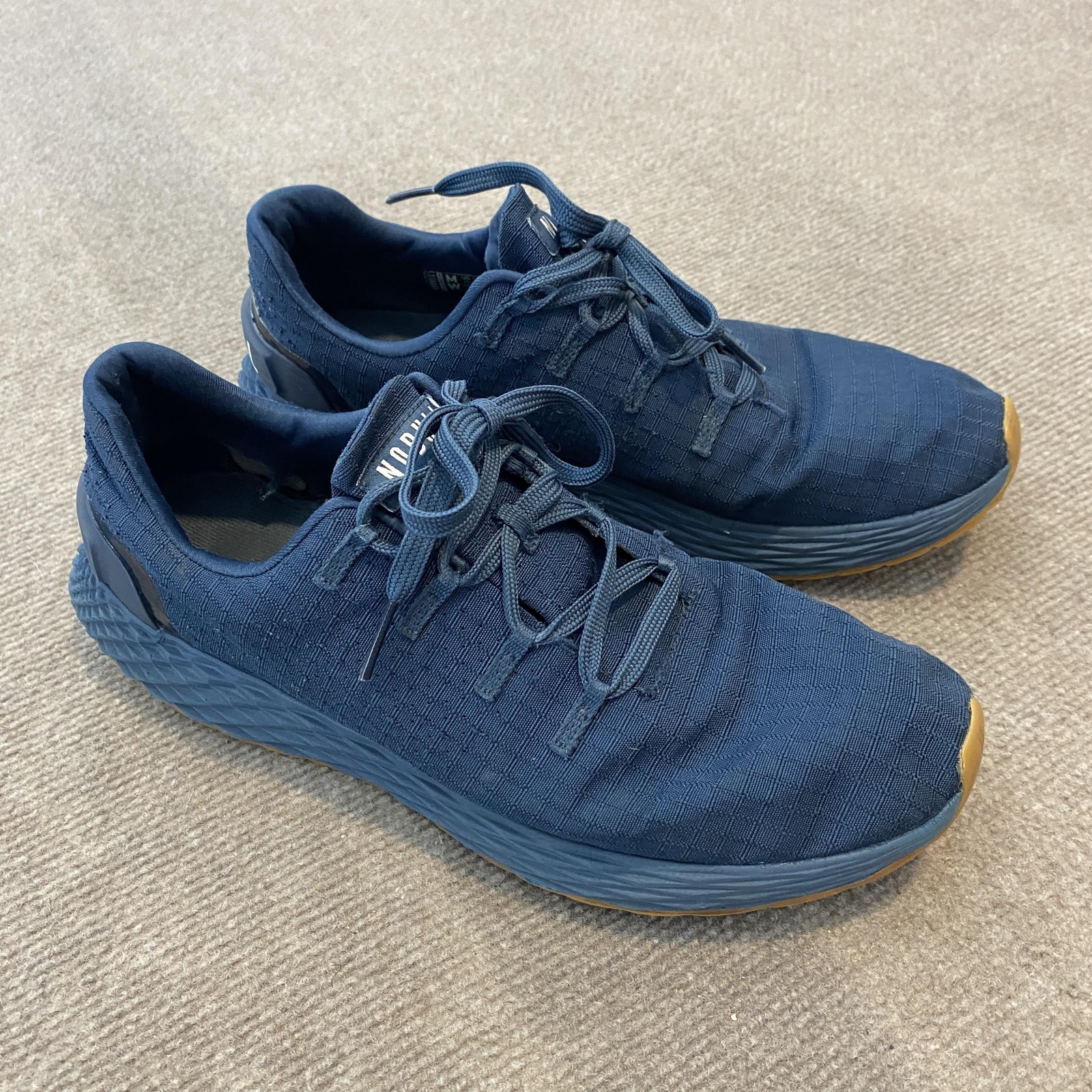 NOBULL Trainer Shoes Mens 9.5 W 11 Blue Mesh Gum Sole CrossFit Training Sneakers
