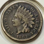 1862 CN Indian Head Cent - VF/XF Details: Enviro Damage **Mintage: 28,075,000**