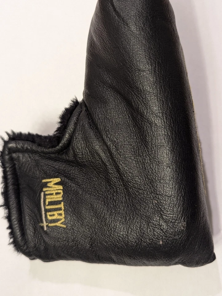 Cubierta Putter Hoja Cuero 25 Aniversario Maltby Golf - Negra - Rara De Colección Foto 3 de 4