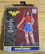 DC Wonder Woman Girls Child 7-Piece Halloween Costume Amscan Size Small 4-6