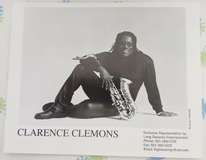 Clarence Clemons 8 x 10 Promotional Black & White Photograph by YUWADEE w/Sax