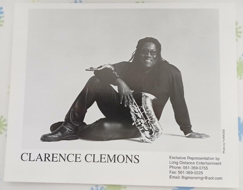 Clarence Clemons 8 x 10 Promotional Black & White Photograph by YUWADEE w/Sax