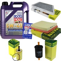 Mann Inspektionspaket 5L Liqui Moly 5W-40 FüR Peugeot 206 CC 1.6 16V 1.4I 1.1I