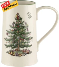 Spode Christmas Tree 32 Oz Porcelain Jug - Festive Holiday Multicolor 