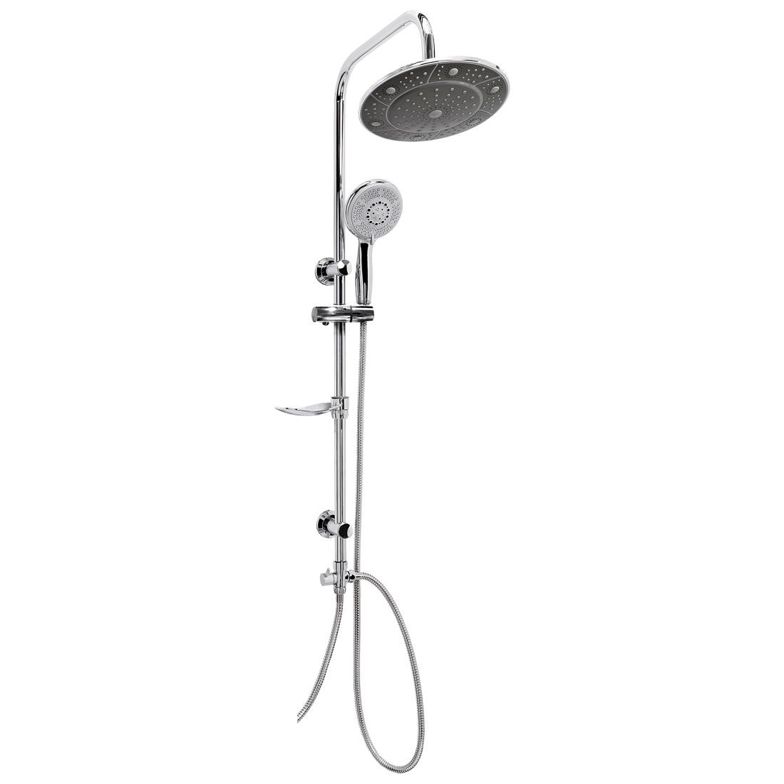 Exposed Bathroom Shower Rain Pole Riser Multifunction Set