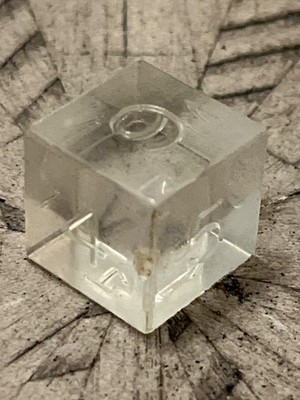 Older vintage Armory d6 clear gem uninked rpg ad&d dice 120723@