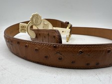 Vintage Swank Ostrich Grain Cowhide 38 Belt With Tags Attached