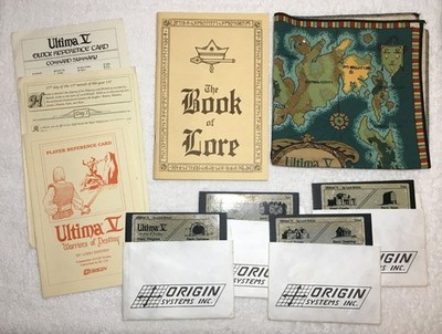 Ultima V Warriors Of Destiny Commodore 64 1988 - WITH MAP!