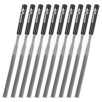 2Er Set Zweitschnitt Stahl-Flachfeile Mit Kunststoffgriff, 4Mm X 160Mm