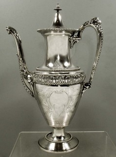 Caffettiera Gorham argento c1859 PRESIDENT LINCOLN PATTERN