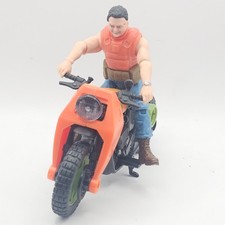 Jurassic Park '93 Classic Dennis Nedry Track  Chase Pack Figure  Motorcycle