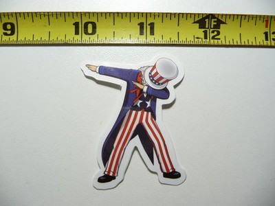 UNCLE SAM USA DAB DABBING SMALL STICKER DECAL PATRIOT FUNNY