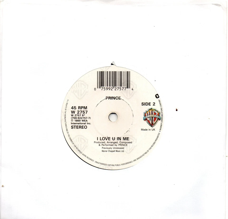 Prince:The arms of Orion/I love u in me:UK Warner Bros:1989, photo 2 of 2