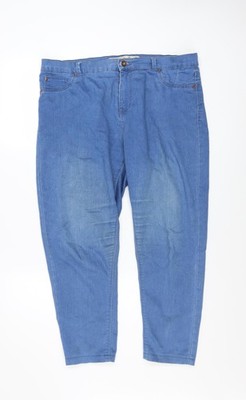 Denim Co. Damen blau Größe 16 gerades Bein mittlerer Bund Stretch Jeans