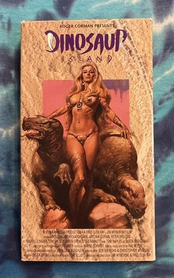 Dinosaur Island VHS Cave Dwelling Warrior Women SCI-FI Fantasy NEW HORIZONS Rare