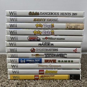 Nintendo Wii Console Bundle Lot With 12 Games All Cables GameCube Compatible