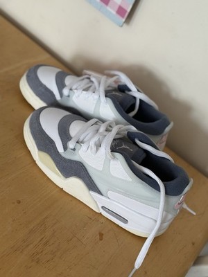 Nike Air Jordan 4 RM GS White Grey Pink Sneakers Youth 6Y Women s 7.5