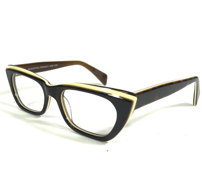Morgenthal Frederics Eyeglasses Frames 388 VIVIEN Yellow Tortoise 49-18-135