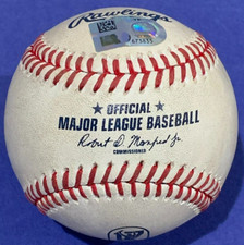 HELTON #17 HOF LIMITED EDITION LOGO GAME USED BASEBALL AUGUST 17 2024 JOHNSON