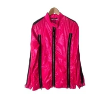 Vintage 80s Snugpak Hot Neon Pink Zipper Nylon Jacket 1031