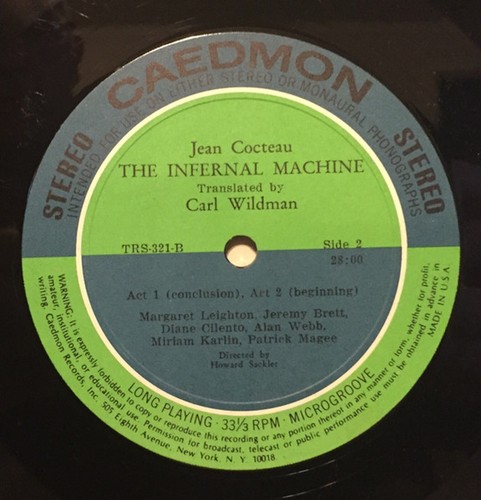 Jean Cocteau The Infernal Machine Caedmon Records TRS-321 Sealed Box Set 3xLP - Picture 6 of 9