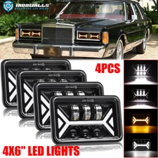 4PCS 4x6" LED Headlights DRL High/Low Sealed Beam for Isuzu FTR FVR FRR NQR FSR