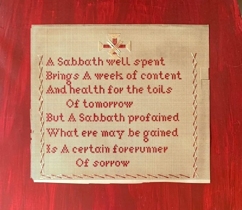 A Sabbath Well Spent ... content...Paper Punch Motto Sampler