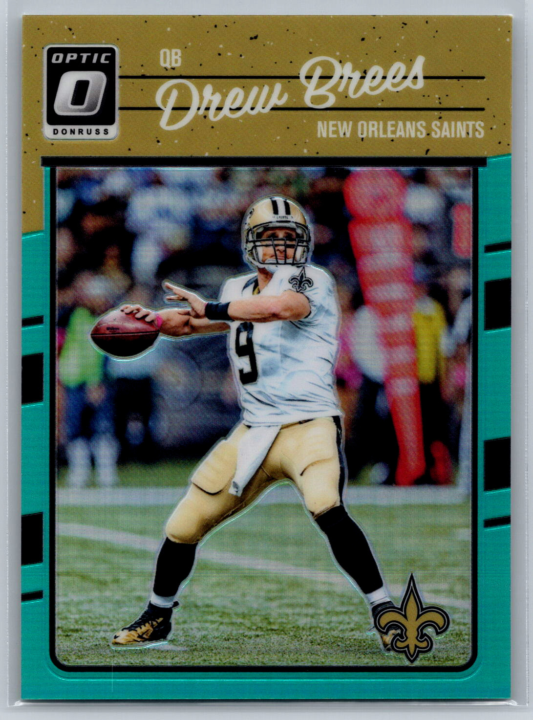 Drew Brees 2016 Panini Donruss Optic Aqua /299 #65 New Orleans Saints