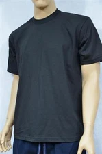 2 NEW PROCLUB S-7XL HEAVY WEIGHT T-SHIRTS BLACK PLAIN TEE PRO CLUB BLANK