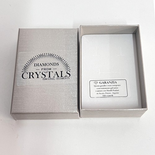 Orecchini Solo Strass Donna pl. oro Bianco 18K con Cristalli Zirconi SW84/2 - Foto 5 di 6