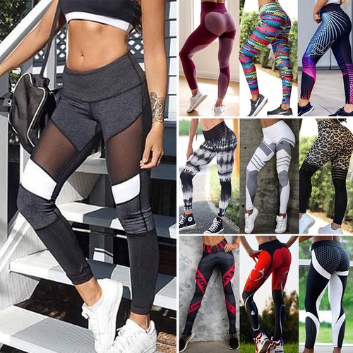 Women Yoga Sports Leggings High Waist 