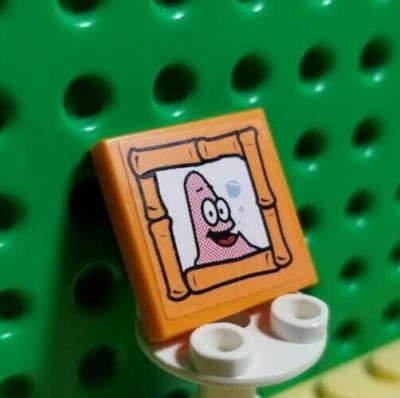 LEGO Patrick Portrait Painting Sponge Bob Art Starfish Creature Under the Sea