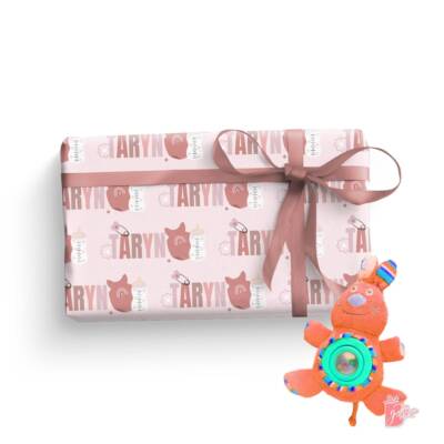 Newborn Cute Baby Shower Gift Wrap Name Personalized Custom Wraping Paper Roll