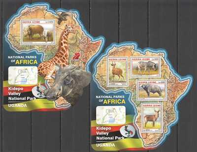 LS872 2016 SIERRA LEONE ANIMALS NATIONAL PARK KIDEPO KB+BL MNH STAMPS ...