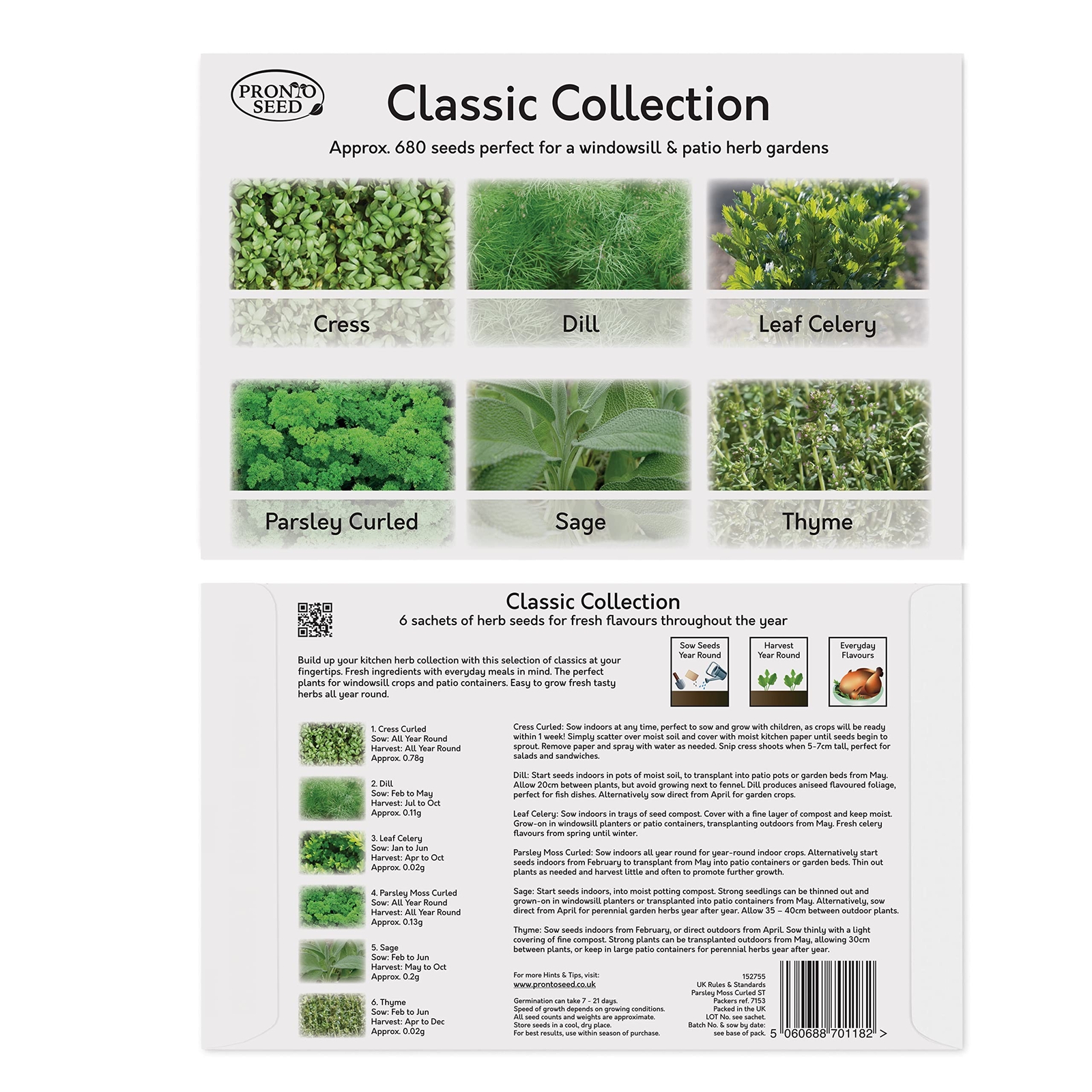 Herb Seeds Mix UK 24 Varieties of Mixed Herb Seeds 2900 seeds