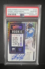 2020 Contenders #127 Randy Arozarena PSA 10 Building Blocks Auto /10 SSP RC 