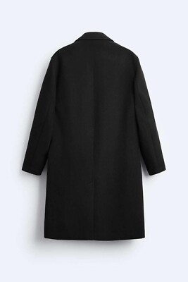 ZARA MEN WOOL BLEND COAT BLACK 7380/331 | eBay